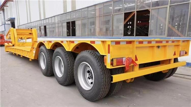 3 Axle 60T Lowboy Gooseneck Trailer manufacture 3 Axle 60T Lowboy Gooseneck Trailer manufacture